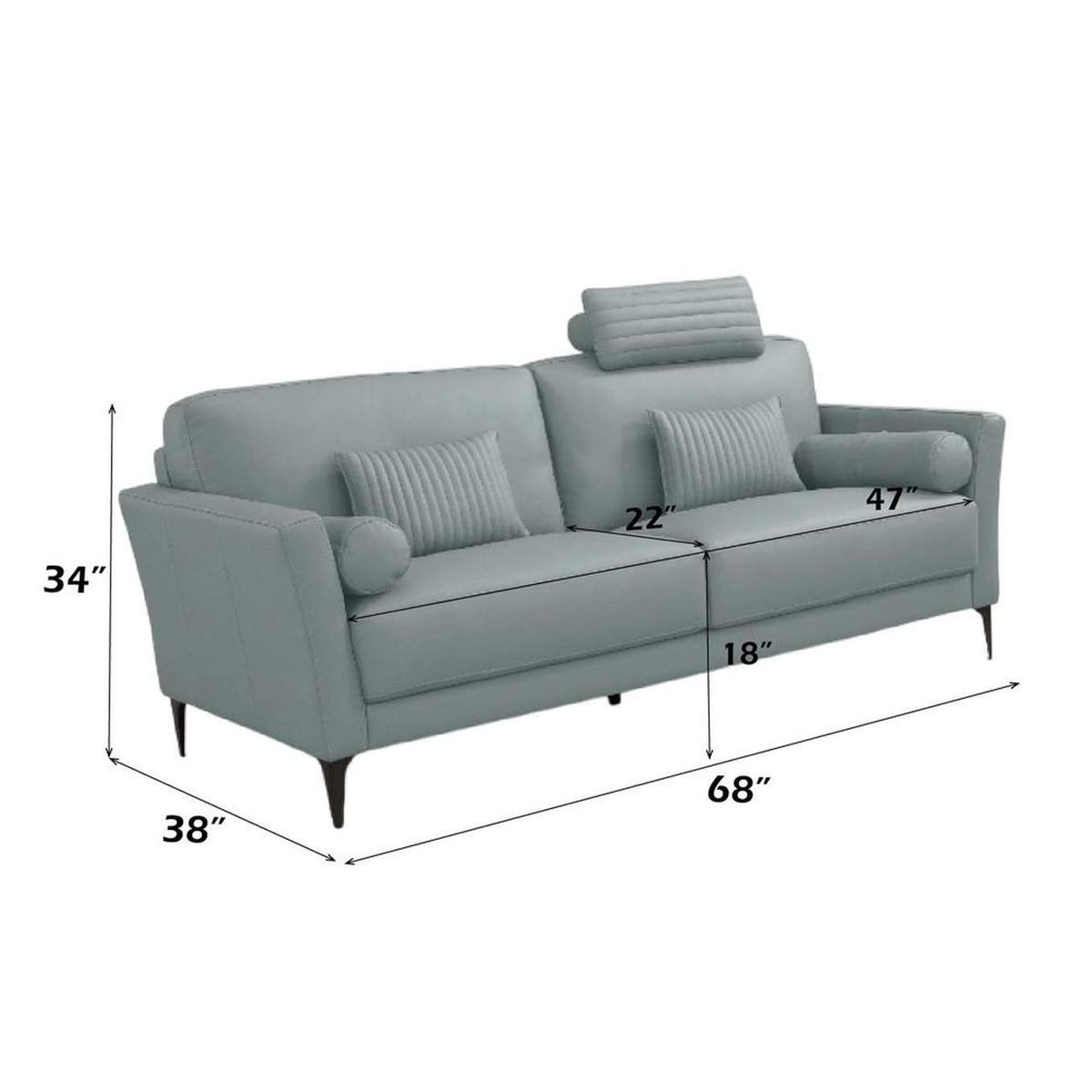 LV00947 Tussio Loveseat with 5 Pillows