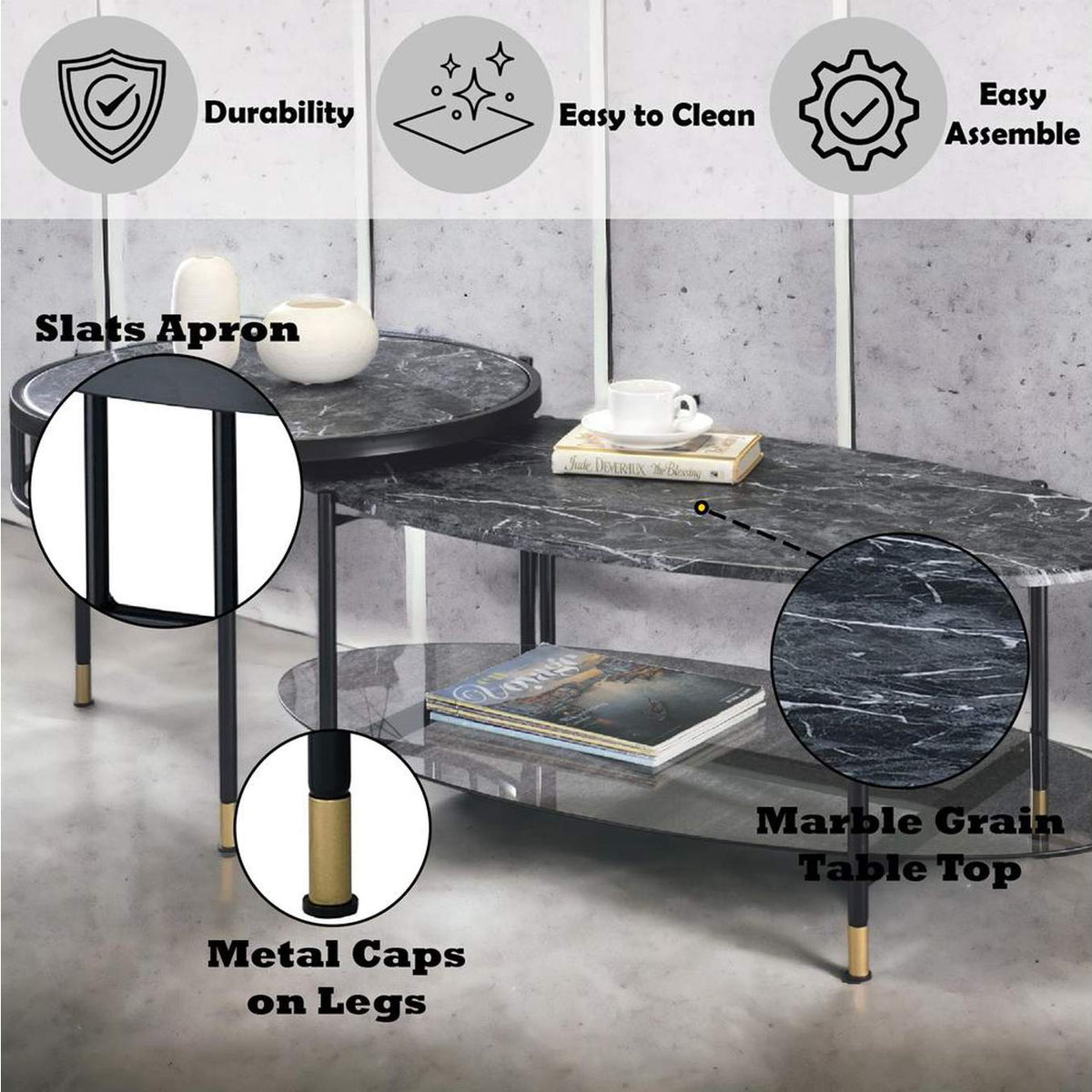 LV01088 Silas Nesting Coffee Table Set