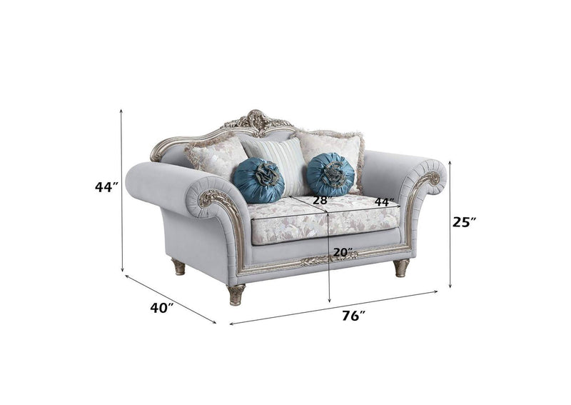 LV01113 Pelumi Loveseat with 5 Pillows