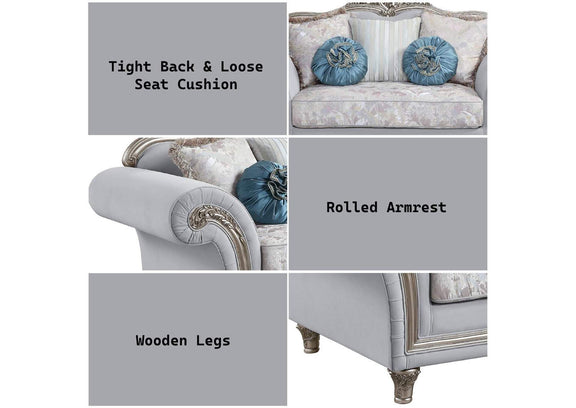 LV01113 Pelumi Loveseat with 5 Pillows