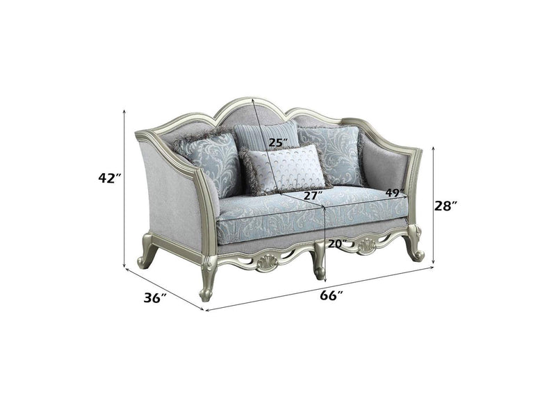 LV01118 Qunsia Loveseat with 4 Pillows
