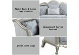LV01118 Qunsia Loveseat with 4 Pillows