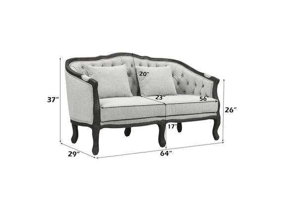 LV01128 Samael Loveseat with 2 Pillows