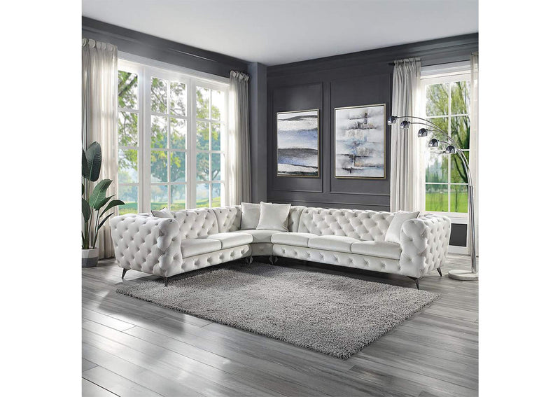 LV01160 Atronia Sectional Sofa with 4 Pillows