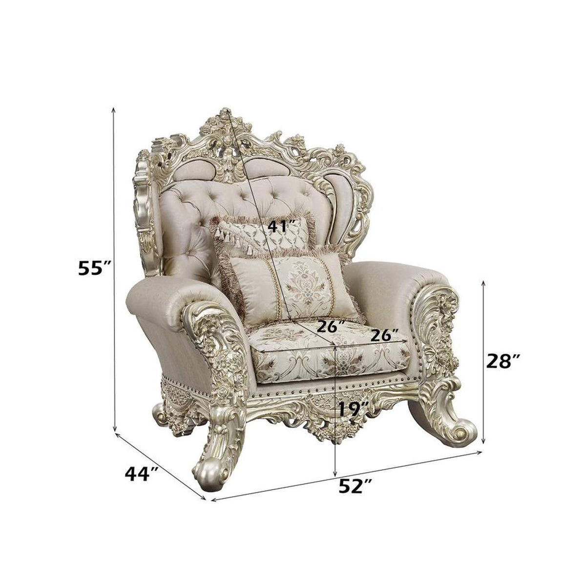 LV01195 Danae Chair with 2 Pillows