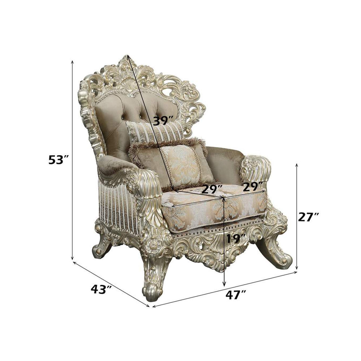LV01207 Sorina Chair with 2 Pillows