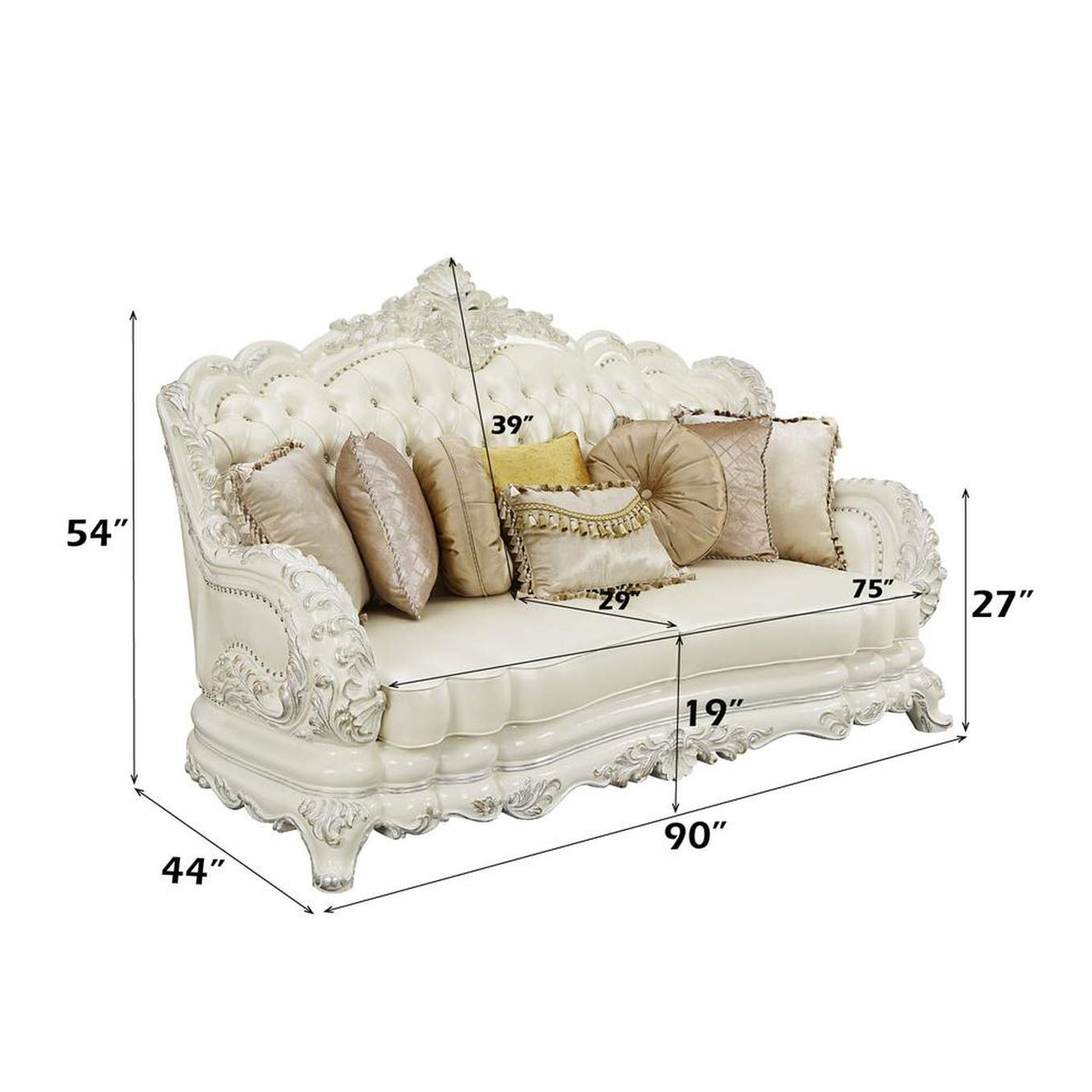 LV01224 Adara Sofa with 7 Pillows