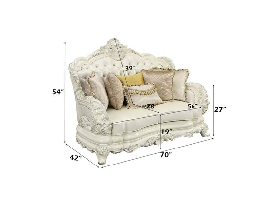 LV01225 Adara Loveseat with 5 Pillows