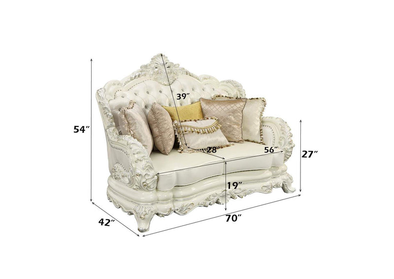LV01225 Adara Loveseat with 5 Pillows
