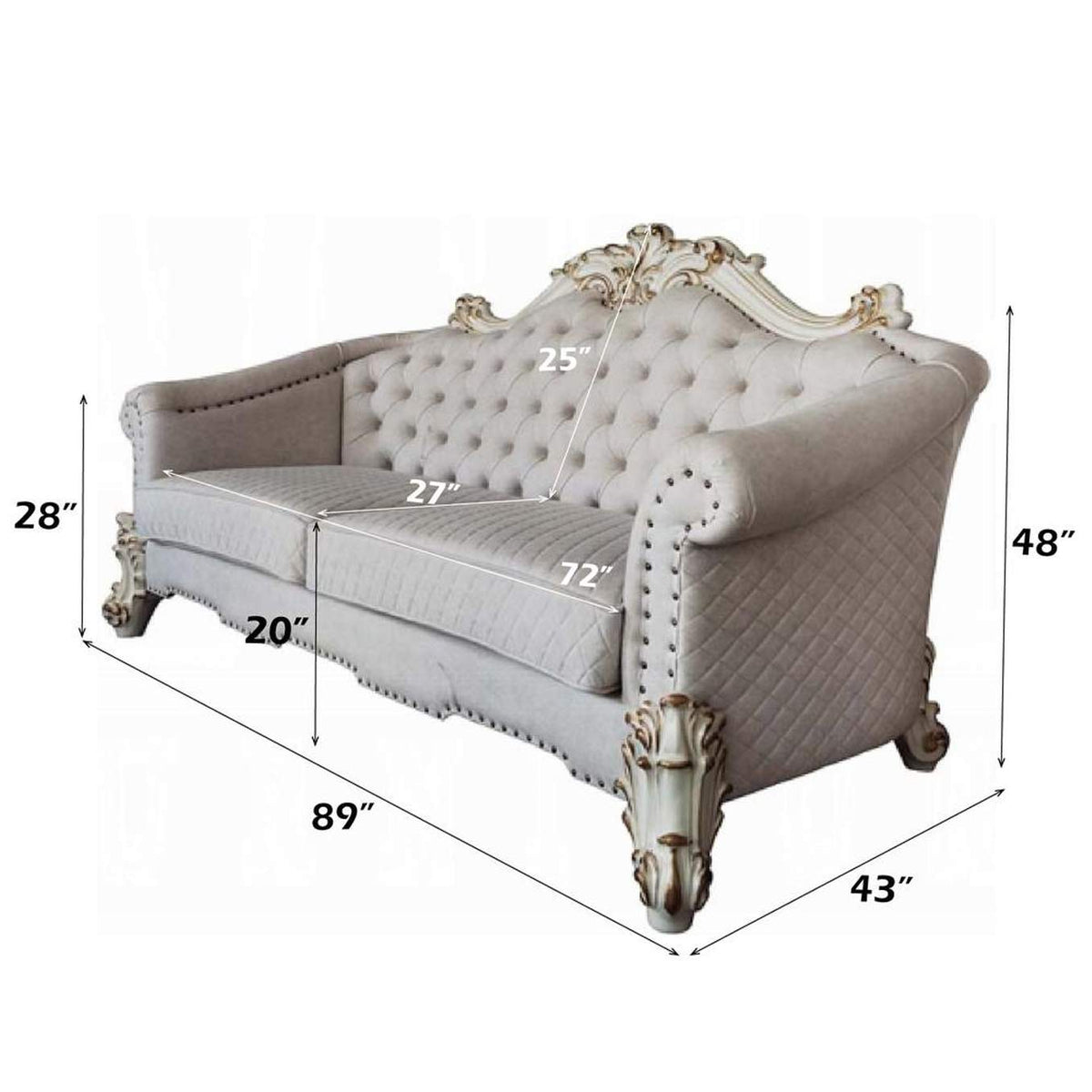 LV01329 Vendome Ii Sofa with 6 Pillows