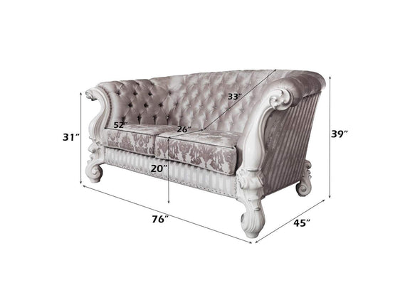 LV01395 Versailles Loveseat with 5 Pillows