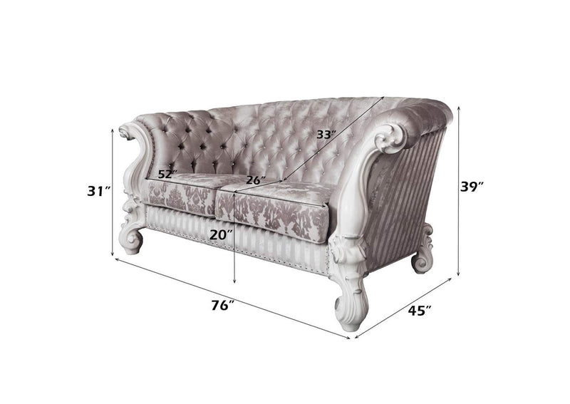 LV01395 Versailles Loveseat with 5 Pillows