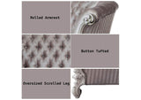 LV01395 Versailles Loveseat with 5 Pillows