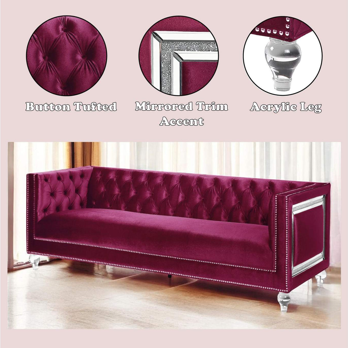 LV01400 Heibero Sofa with 2 Pillows - Same 56895