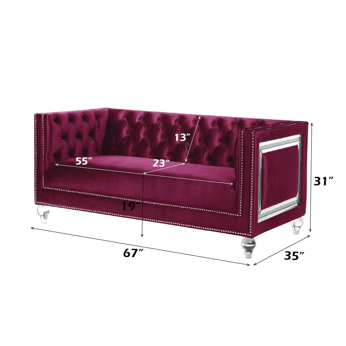 LV01401 Heibero Loveseat with 2 Pillows - Same 56896