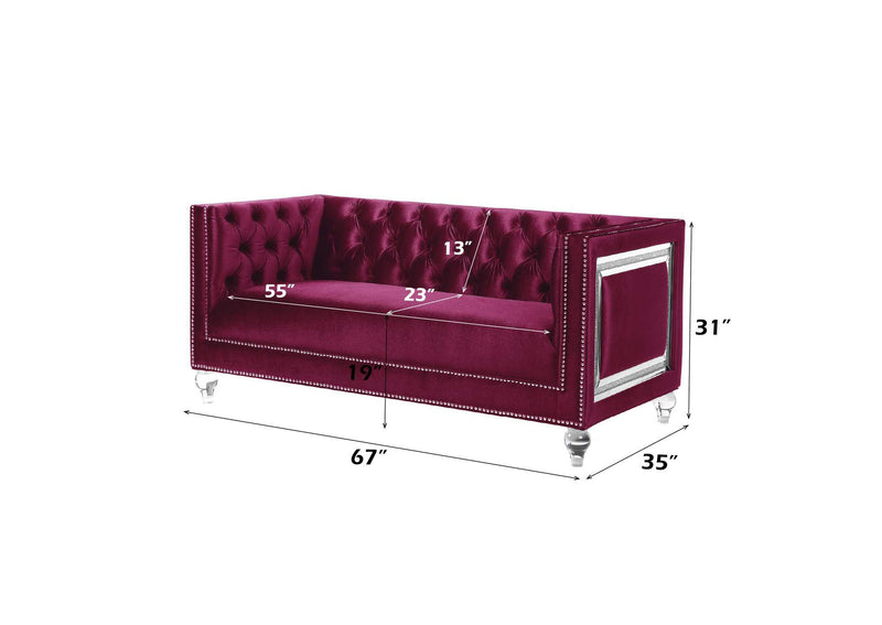 LV01401 Heibero Loveseat with 2 Pillows - Same 56896