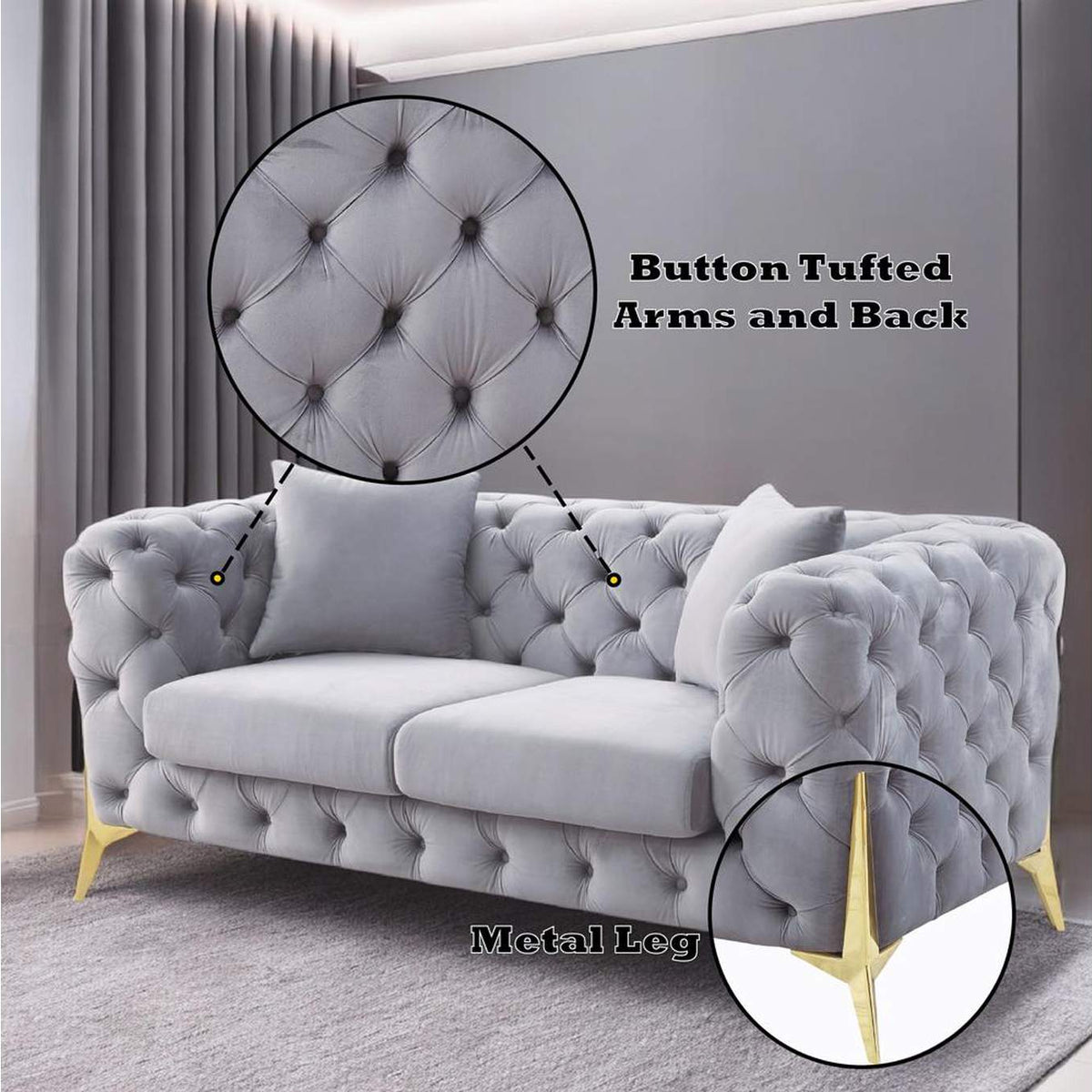 LV01407 Jelanea Loveseat with 2 Pillows