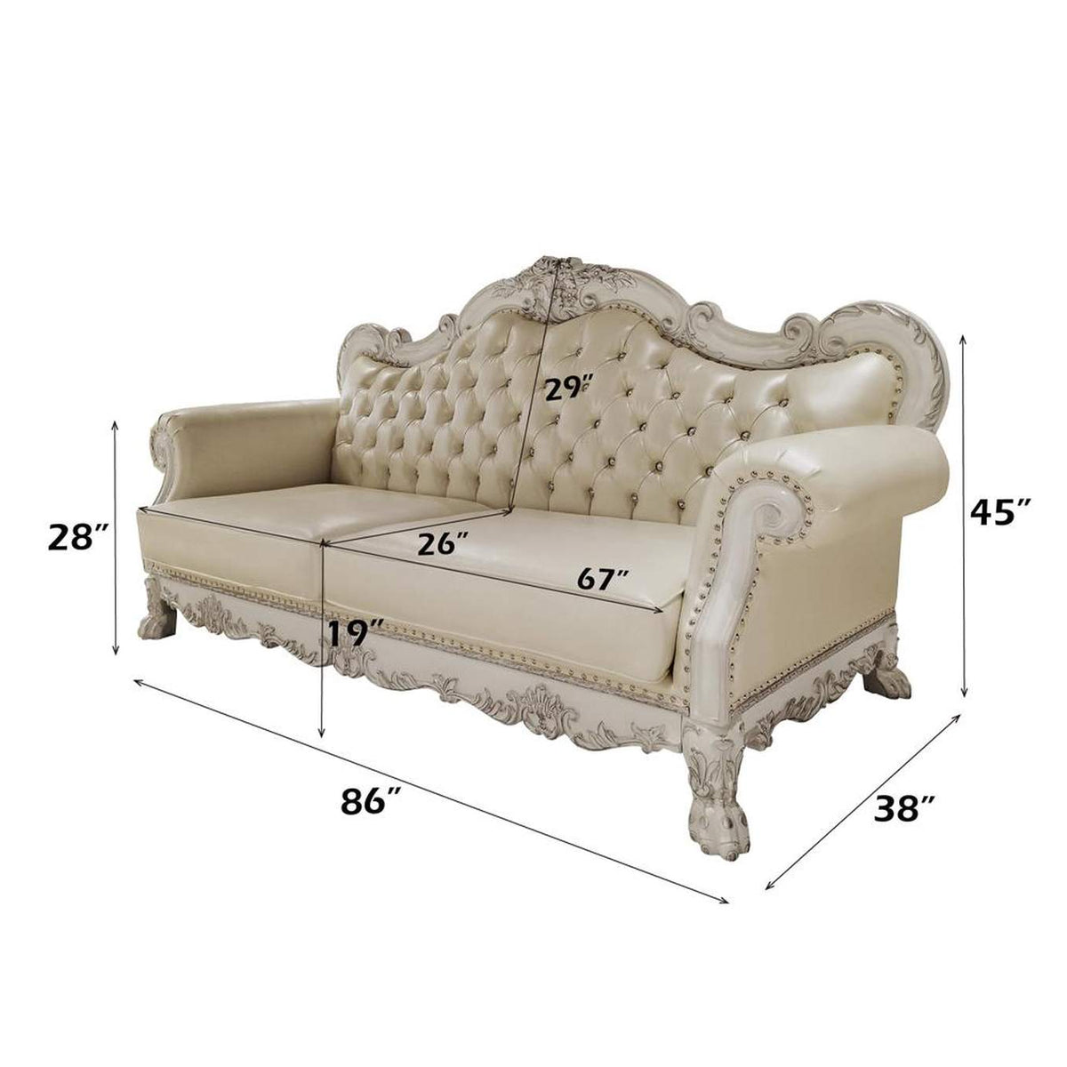 LV01688 Dresden Sofa with 4 Pillows