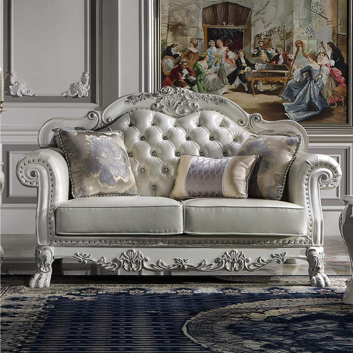 LV01689 Dresden Loveseat with 3 Pillows