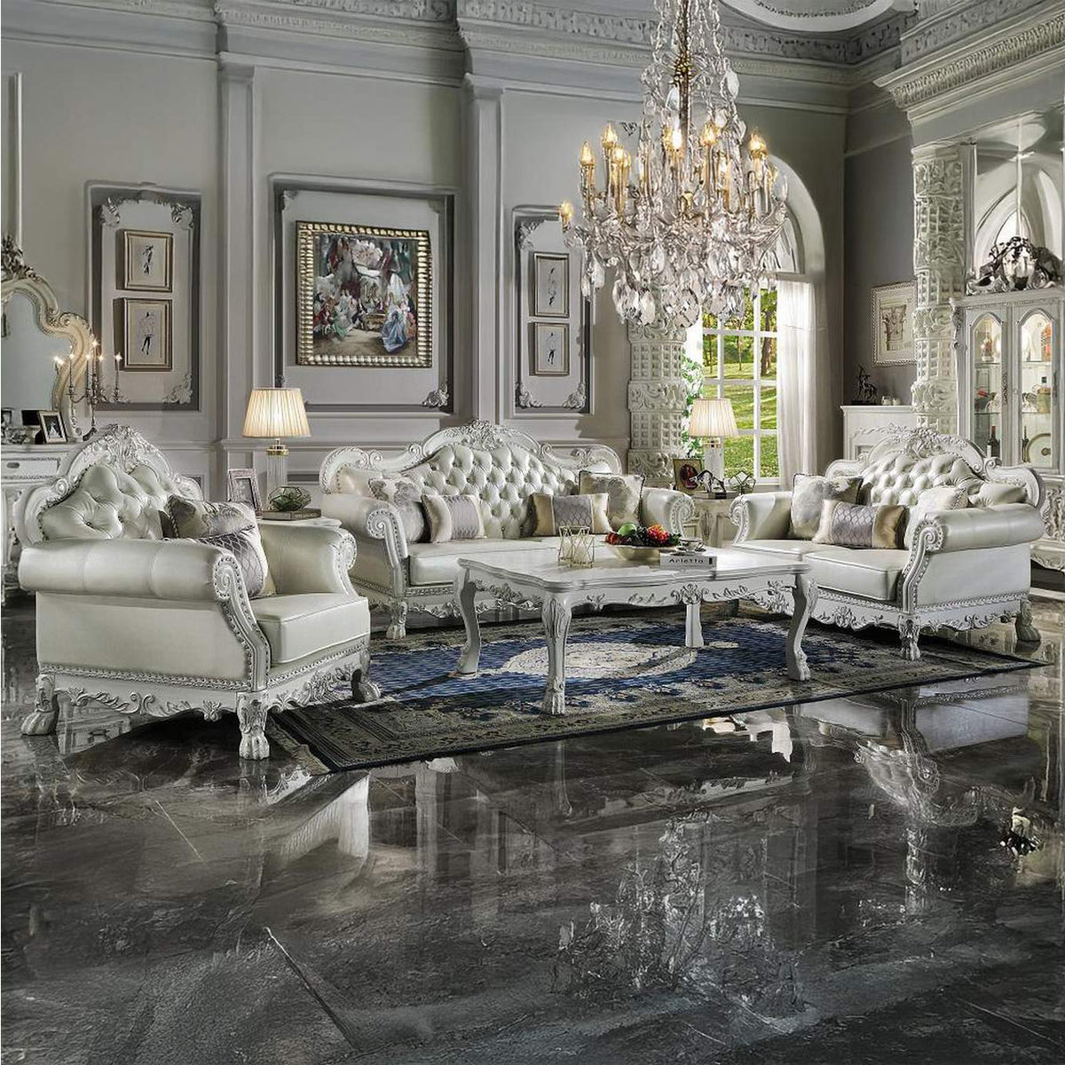 LV01689 Dresden Loveseat with 3 Pillows
