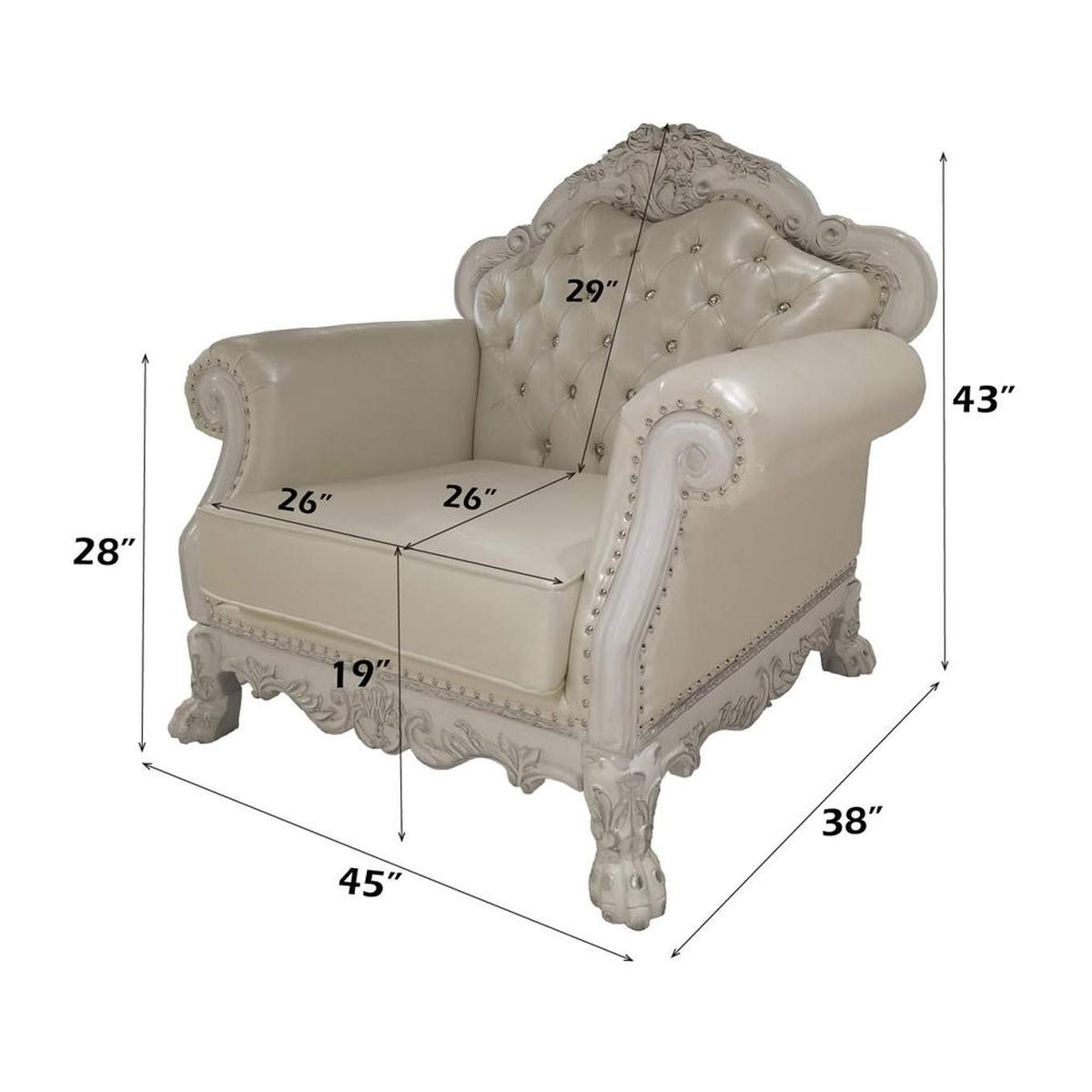 LV01690 Dresden Chair with 2 Pillows