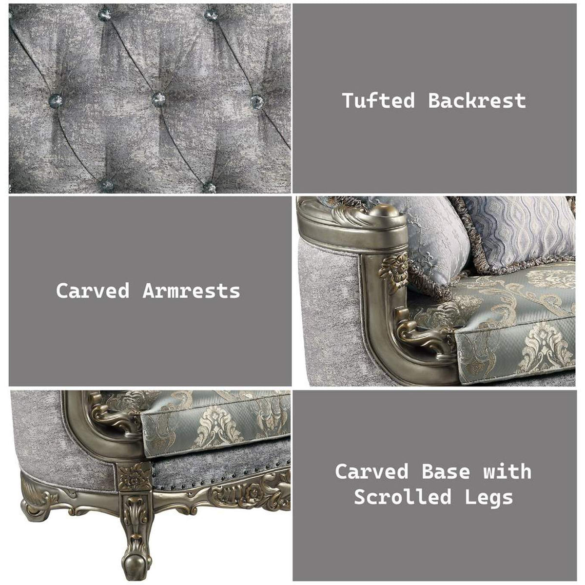LV01781 Miliani Loveseat with 3 Pillows