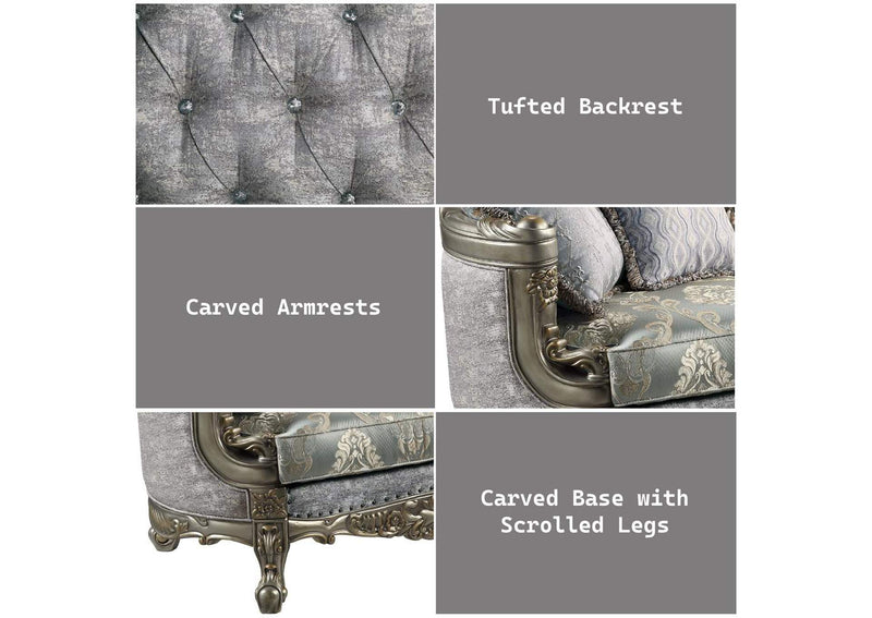 LV01781 Miliani Loveseat with 3 Pillows