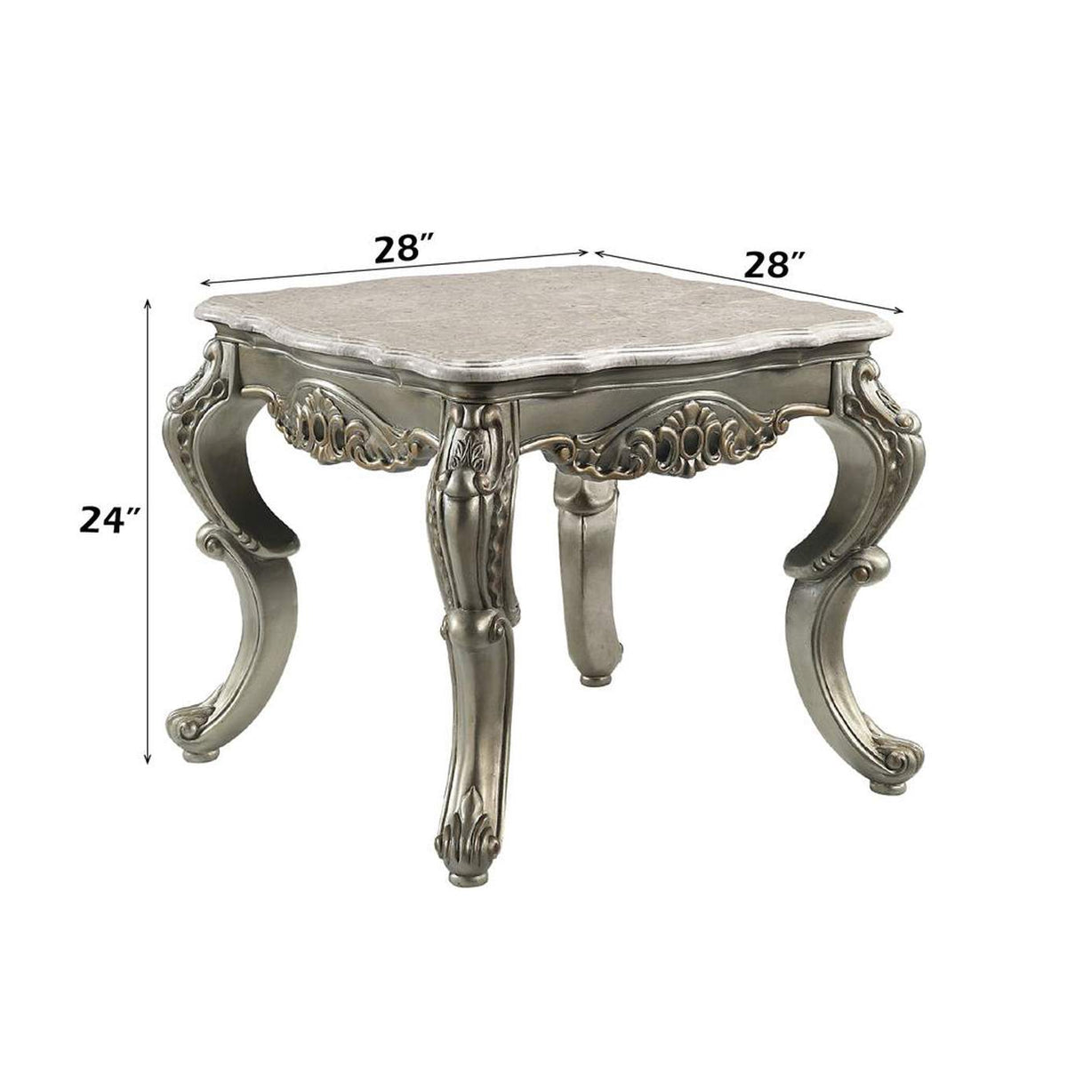LV01784 Miliani End Table with Marble Top