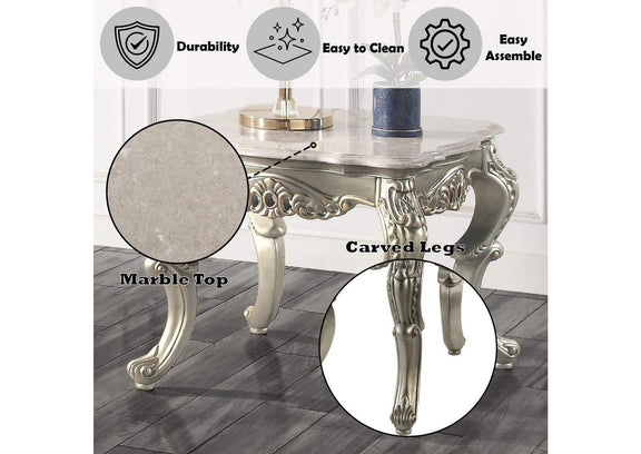 LV01784 Miliani End Table with Marble Top