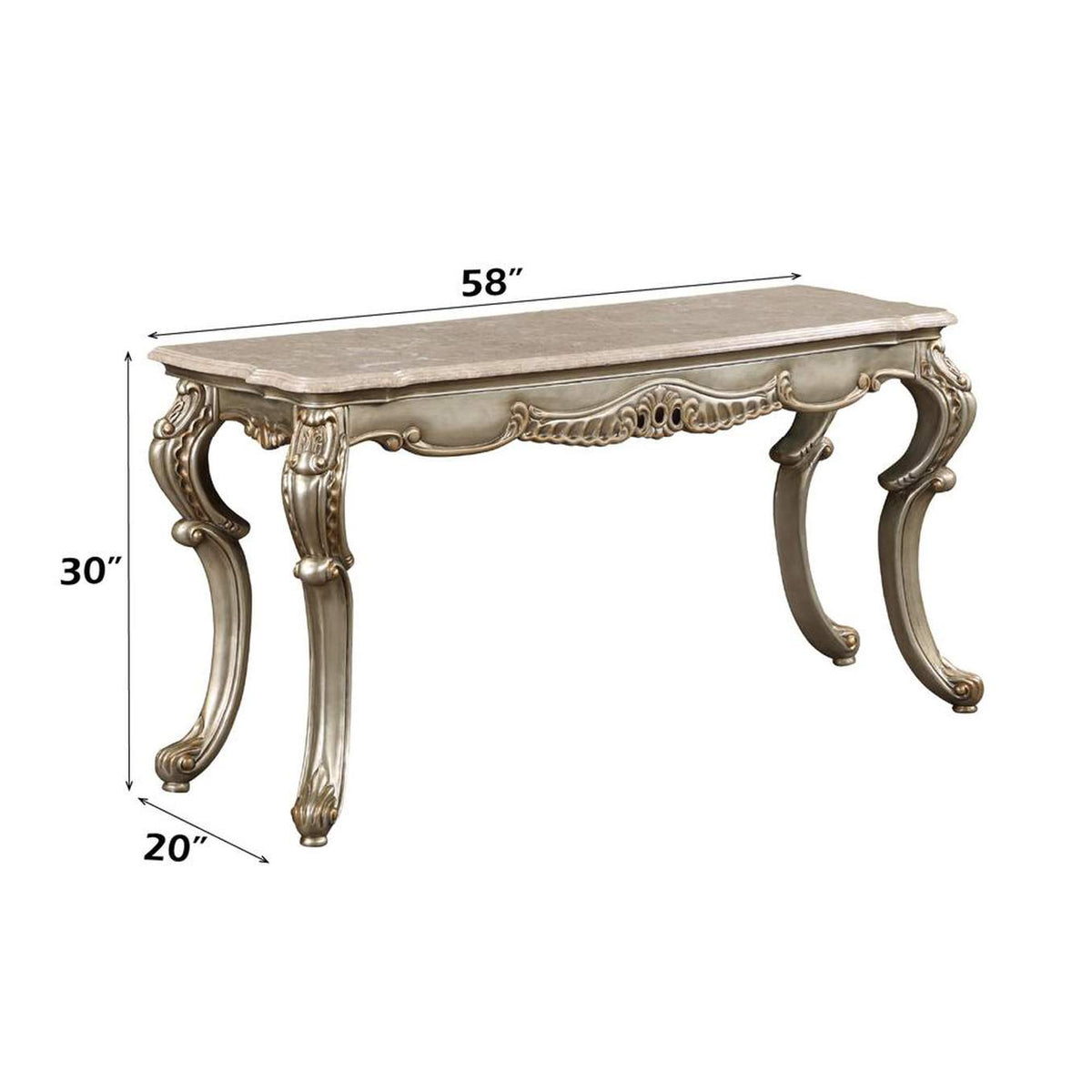 LV01785 Miliani Sofa Table with Marble Top