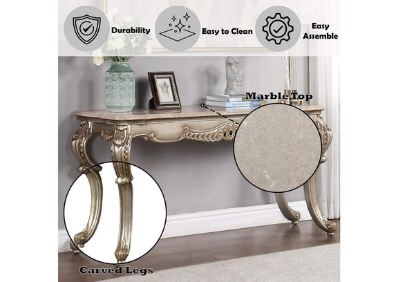 LV01785 Miliani Sofa Table with Marble Top