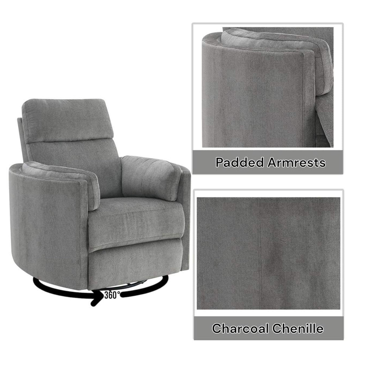 LV01879 Sagen Recliner with Swivel and Glider