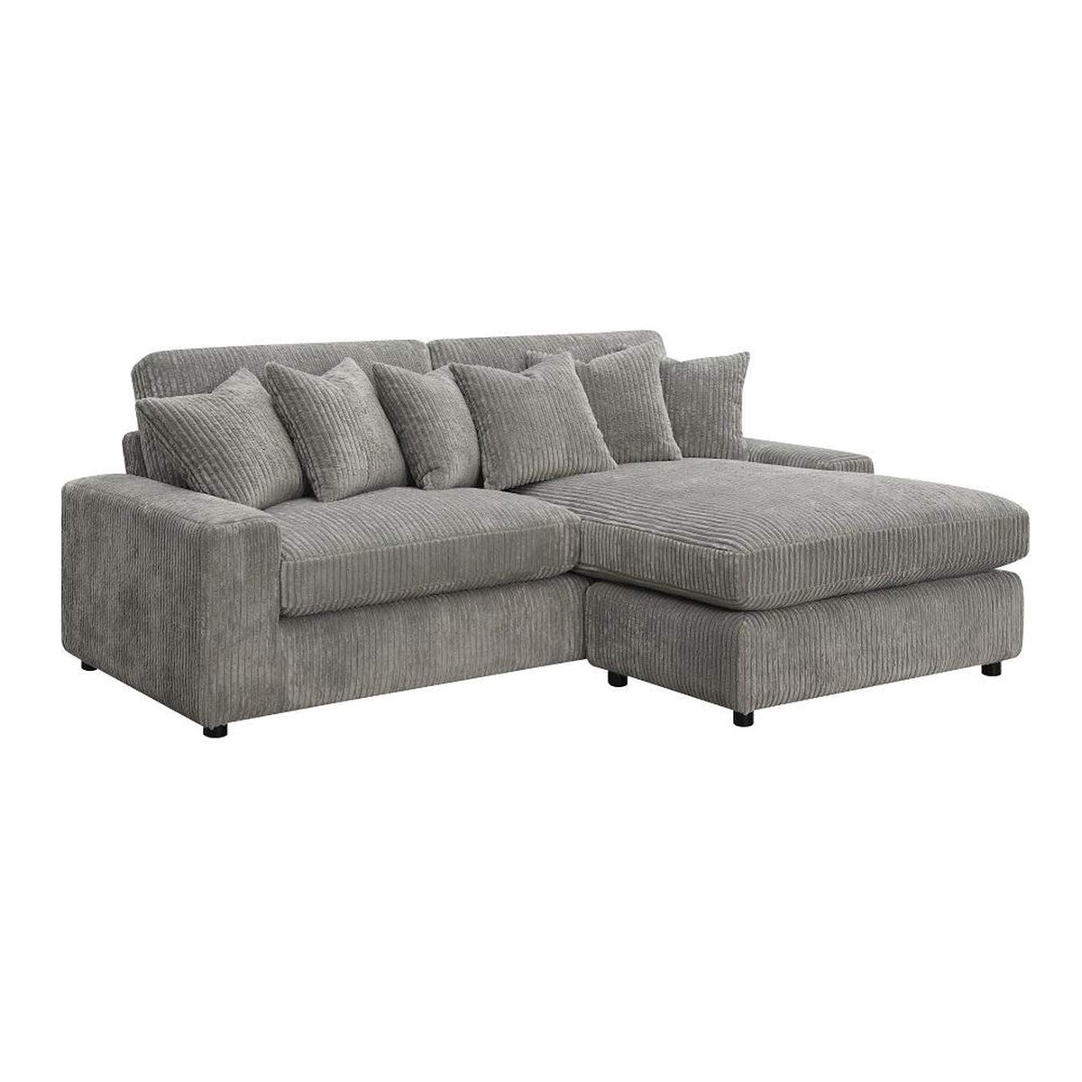 LV01882 Tavia Reversible Sectional Sofa with 6 Pillows