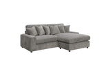 LV01882 Tavia Reversible Sectional Sofa with 6 Pillows