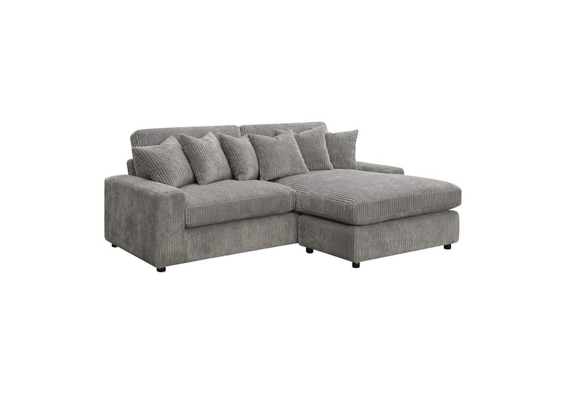 LV01882 Tavia Reversible Sectional Sofa with 6 Pillows