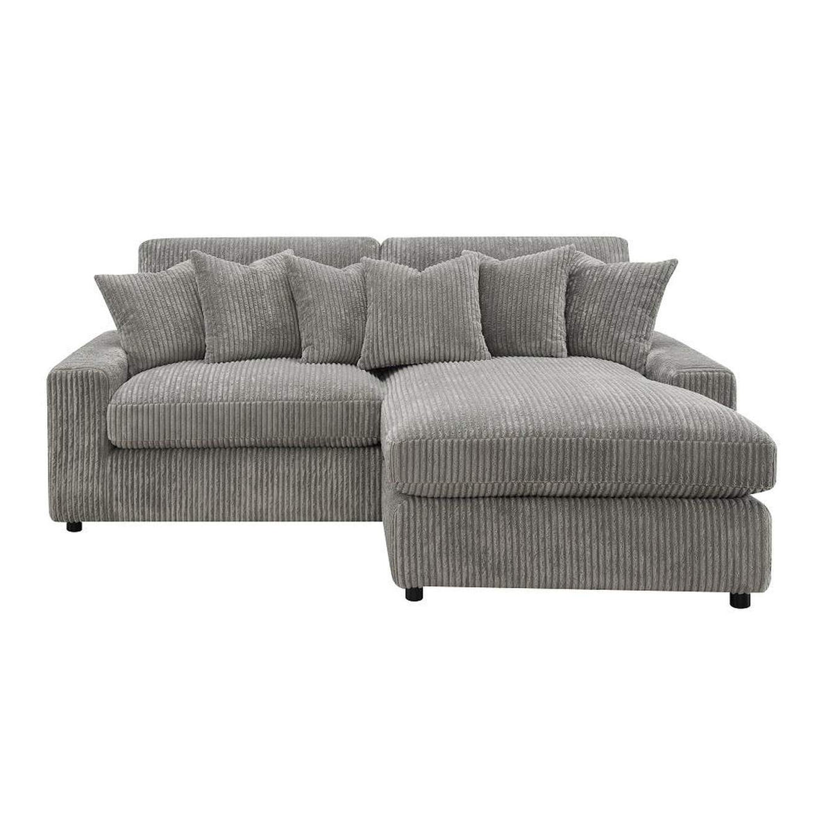 LV01882 Tavia Reversible Sectional Sofa with 6 Pillows