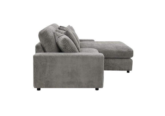 LV01882 Tavia Reversible Sectional Sofa with 6 Pillows