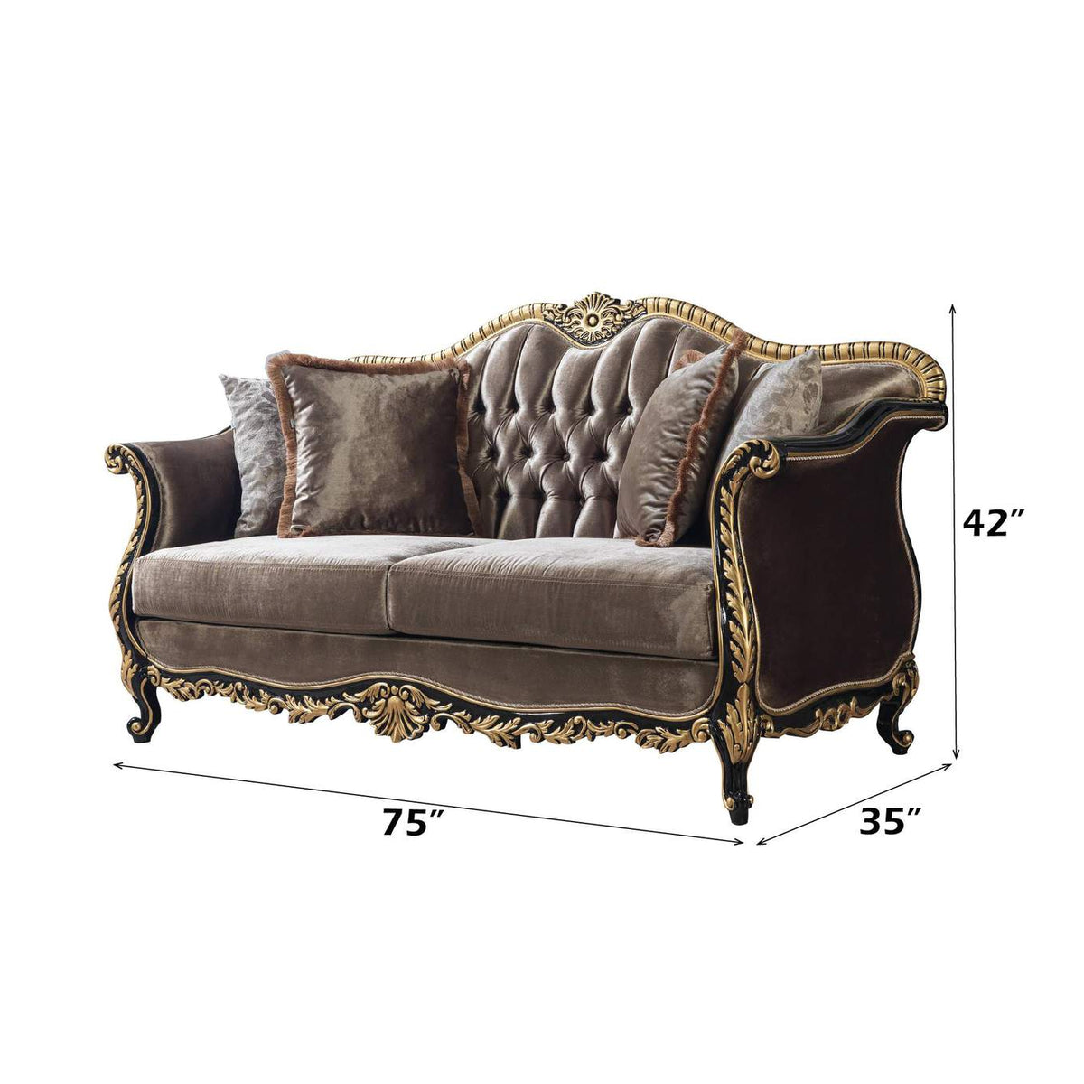 LV01888 Betria Loveseat with 4 Pillows