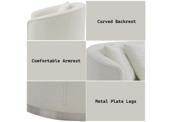 LV01917 Odette Sofa with 4 Pillows