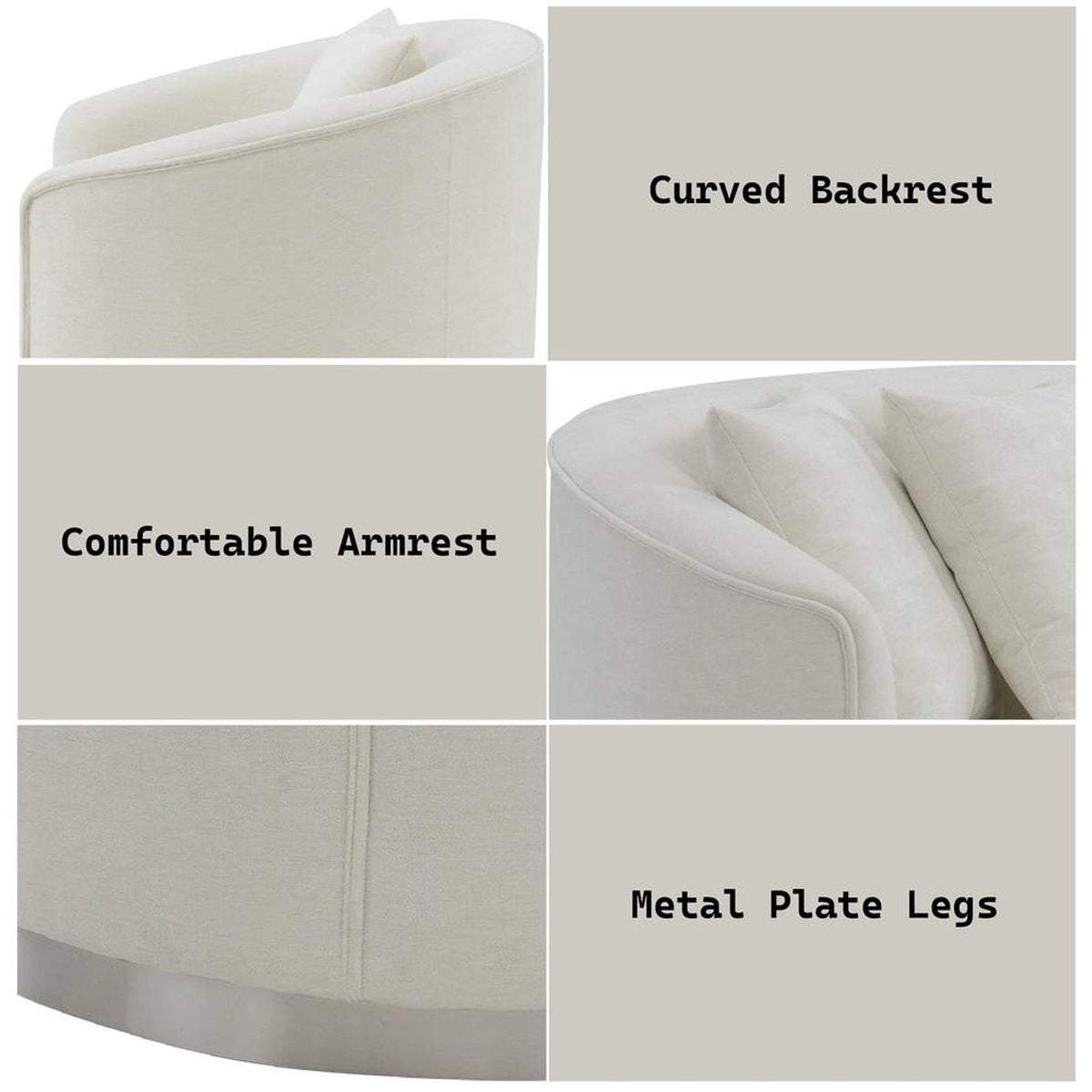 LV01918 Odette Loveseat with 2 Pillows