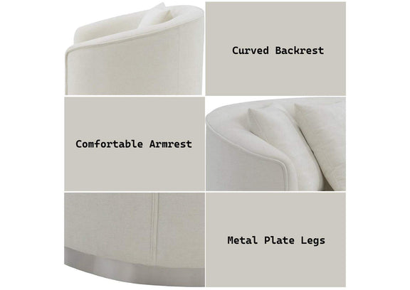 LV01918 Odette Loveseat with 2 Pillows