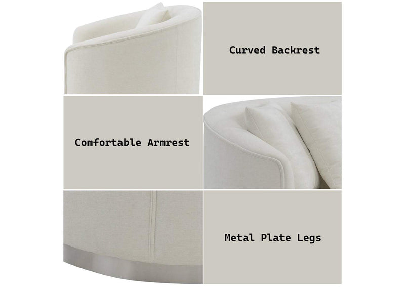 LV01918 Odette Loveseat with 2 Pillows