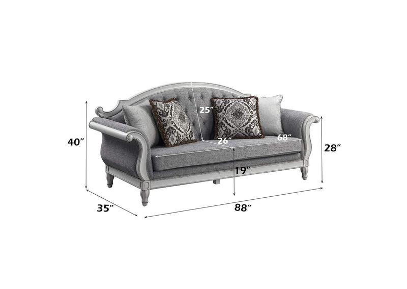 LV02119 Florian Sofa with 4 Pillows