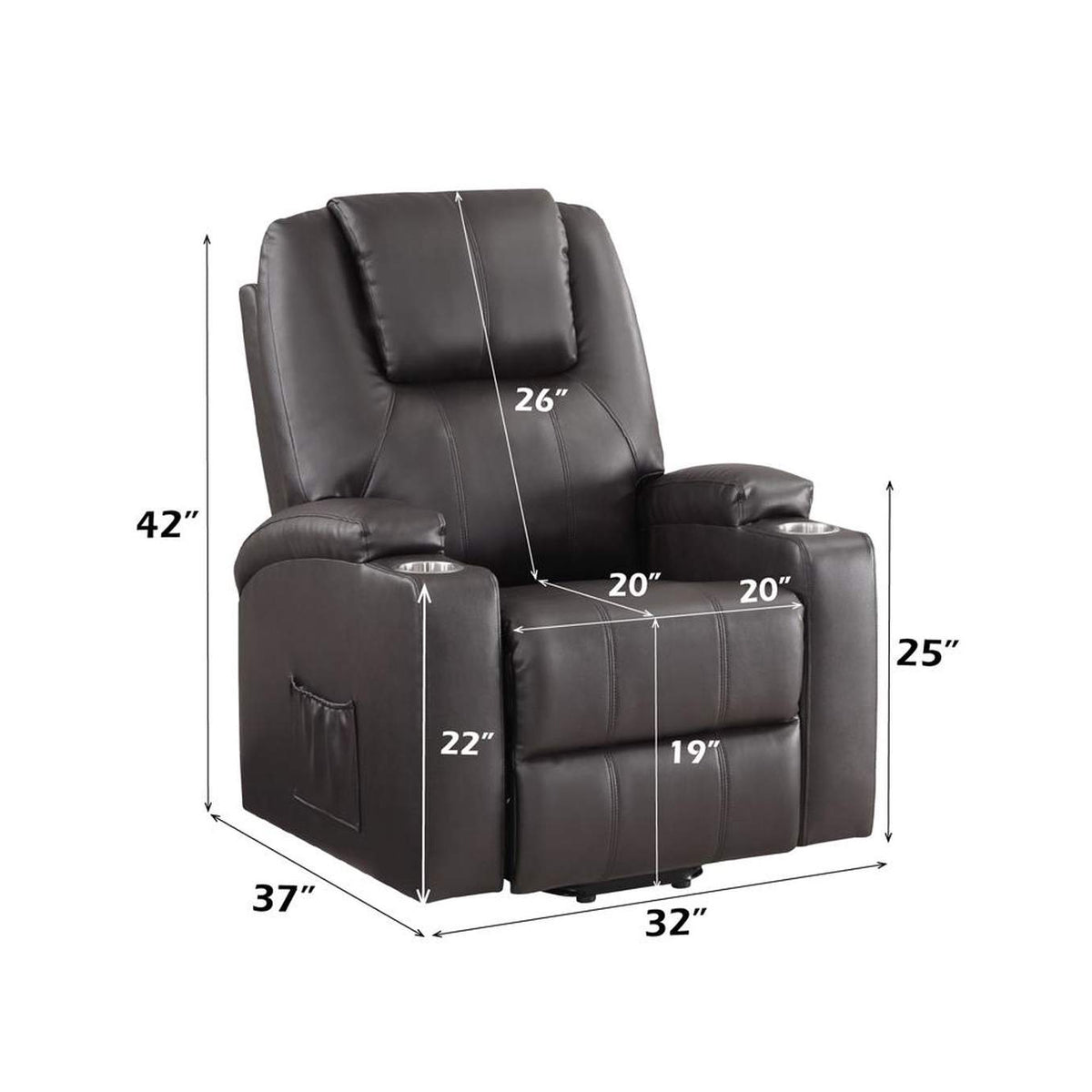 LV02181 Recliner with Power Lift and Massage