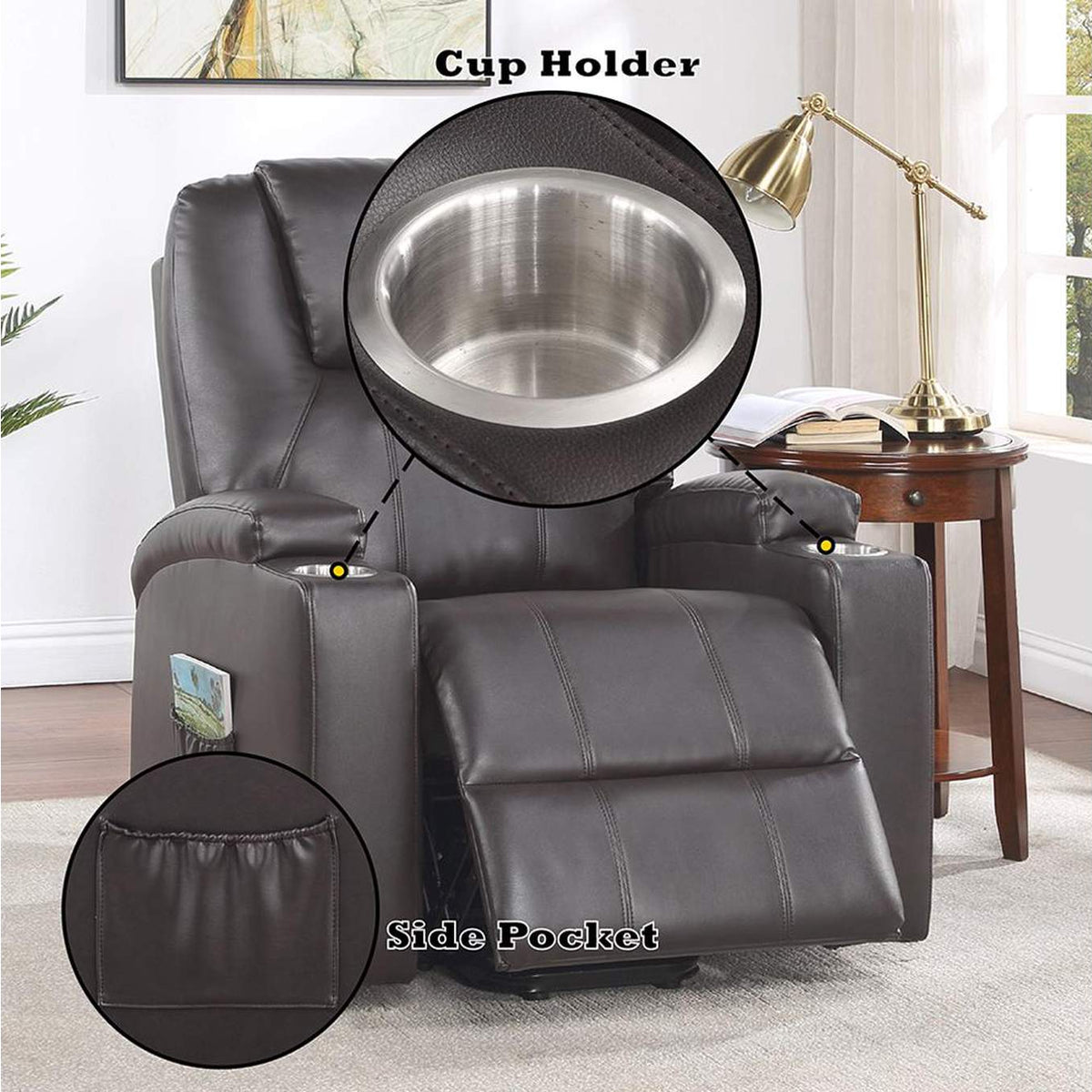 LV02181 Recliner with Power Lift and Massage