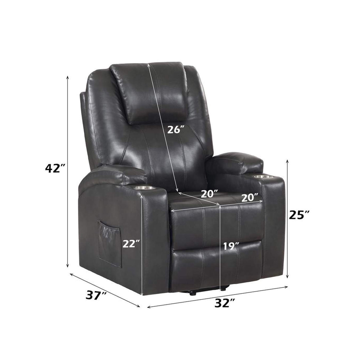 LV02182 Recliner with Power Lift and Massage