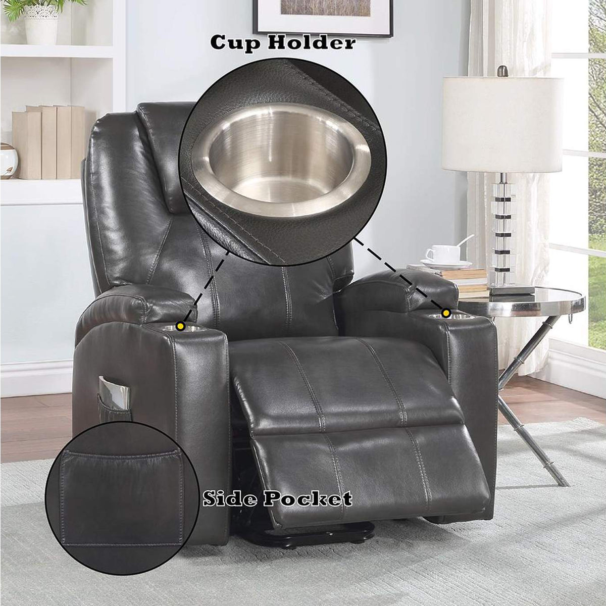 LV02182 Recliner with Power Lift and Massage