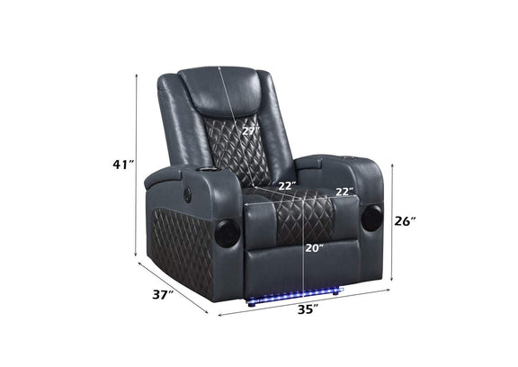 LV02459 Alair Power Motion Recliner with Bluetooth, Wireless Charger and Cupholder