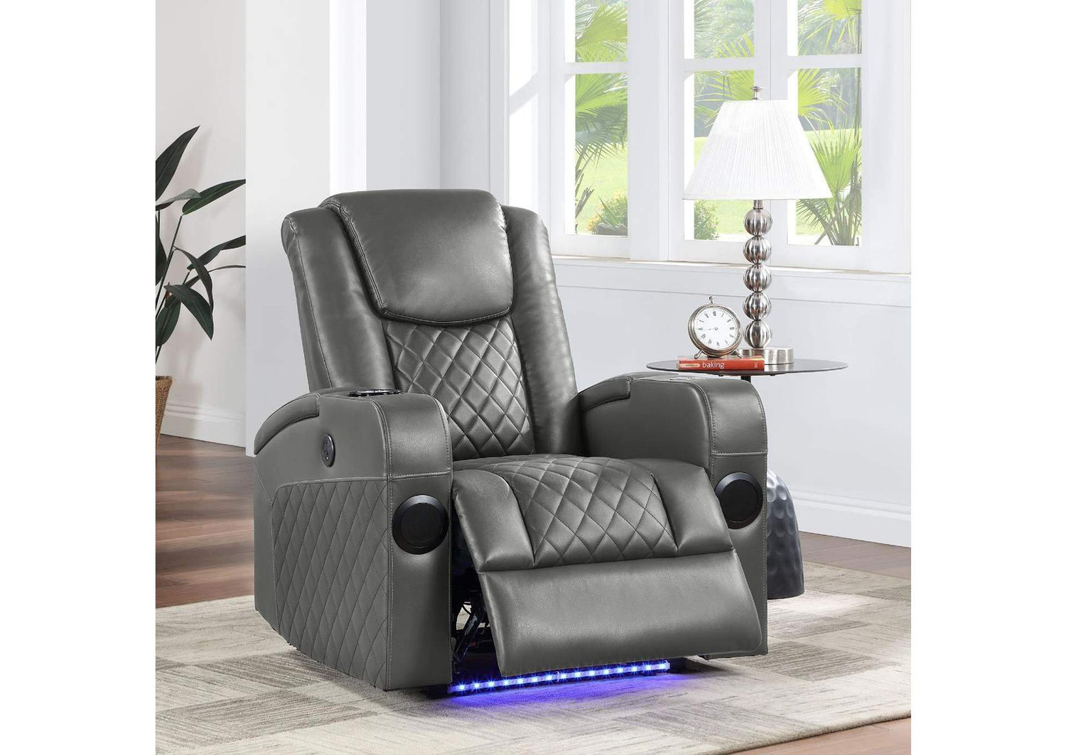 LV02460 Alair Power Motion Recliner with Bluetooth, Wireless Charger and Cupholder