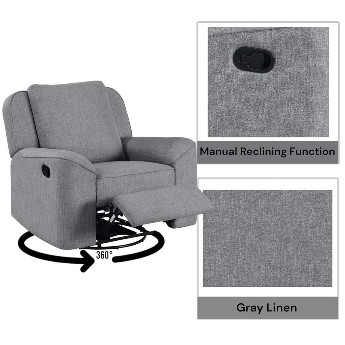 LV02535 Destiny Glider Recliner with Swivel